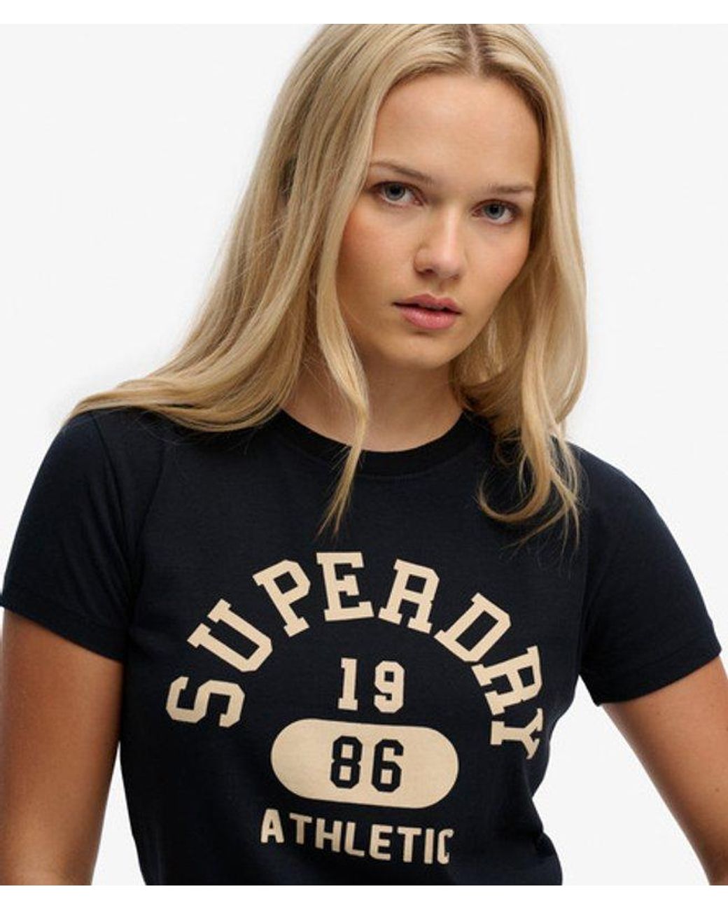 Superdry Black & Co Athletic Graphic Fitted T-shirt