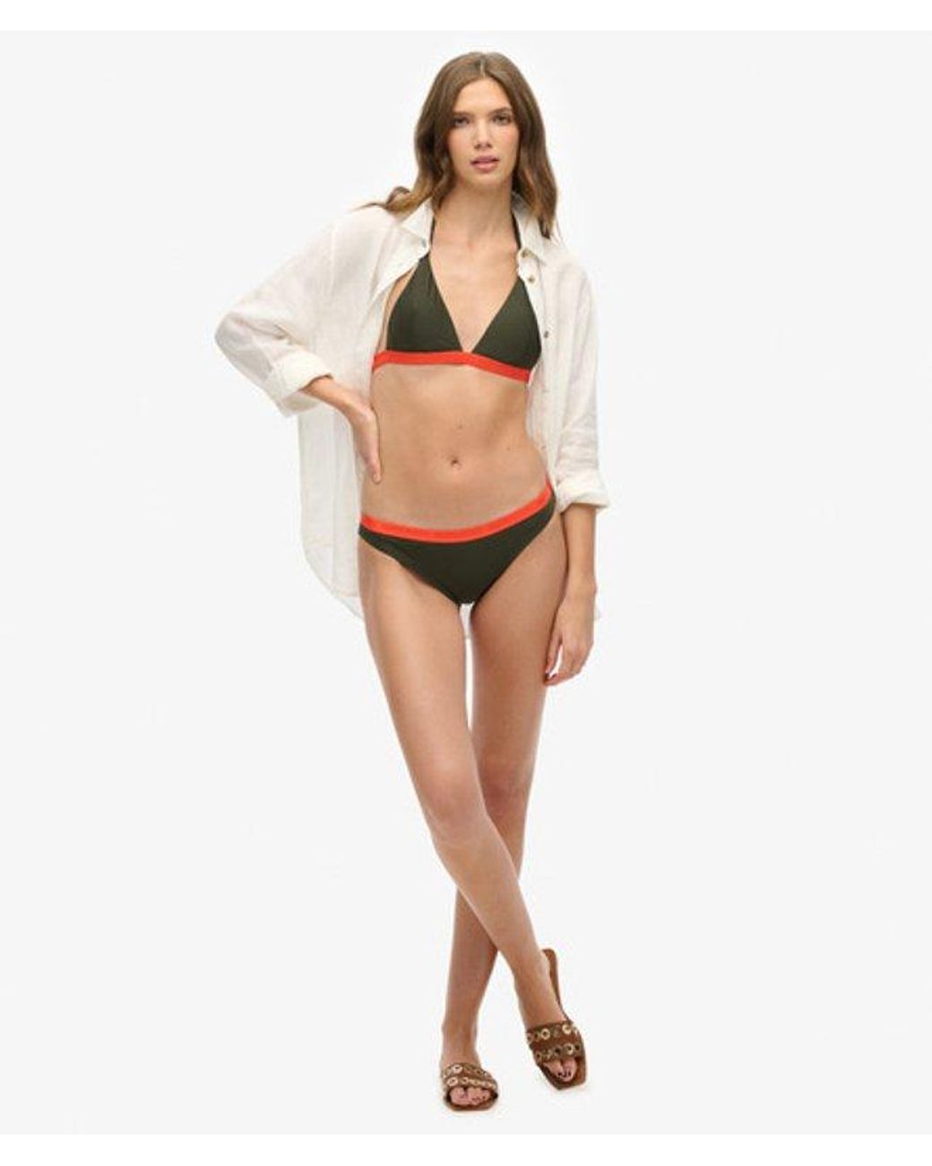Superdry Green & Co Triangle Elastic Bikini Top