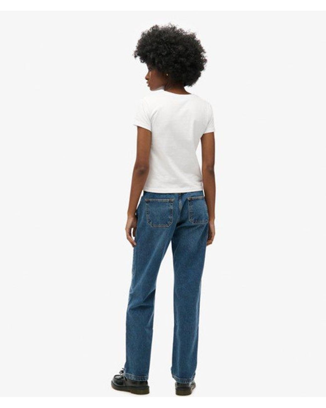 Superdry Blue & Co Mid Rise Straight Leg Jean