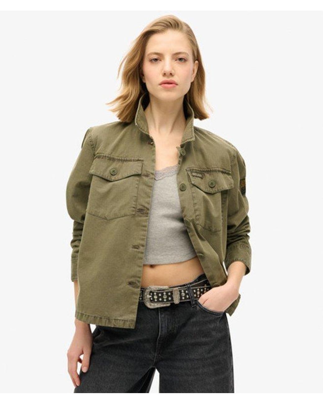 Superdry Gray & Co Essential Lace Trim Cropped Cami Top