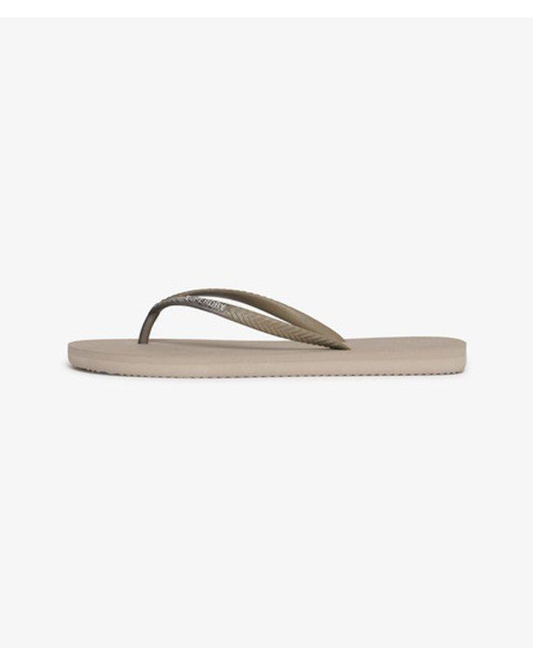 Superdry Natural & Co Core Metallic Flip Flops