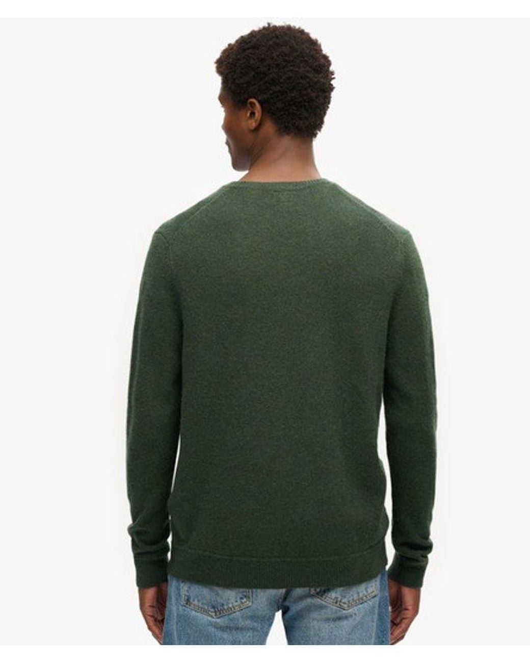 Superdry Green & Co Essential Slim Fit Crew Jumper for men