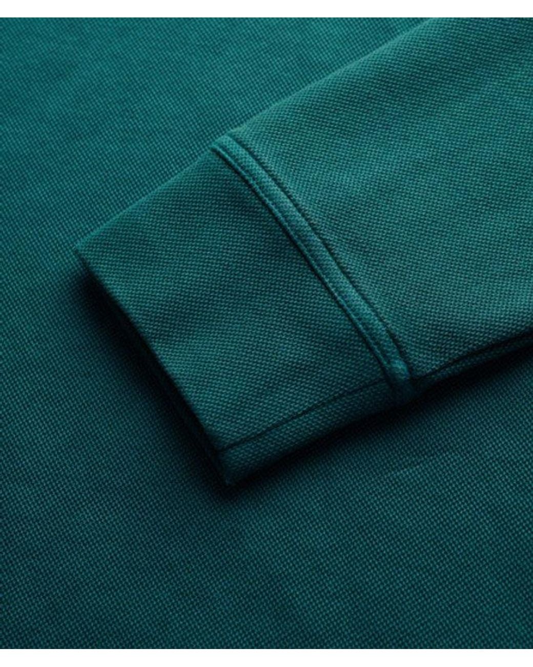 Superdry Green Cotton Classic Pique Half Zip Sweatshirt for men