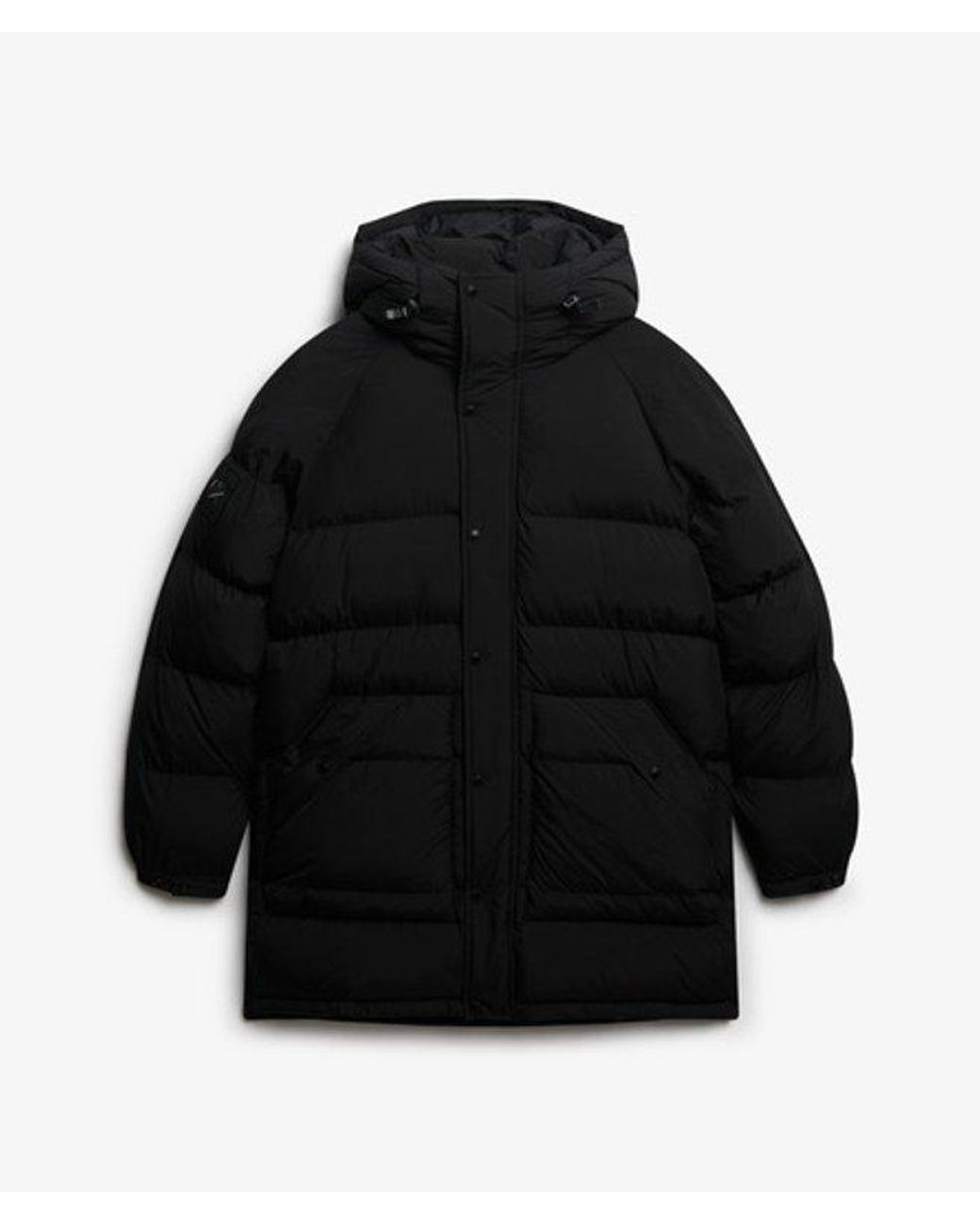 Superdry Black & Co Xpd Long Baffle Parka Jacket for men