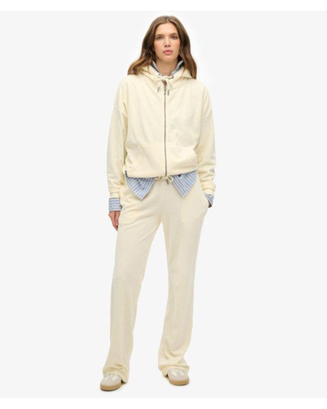 Superdry Natural & Co Velour Wide Leg joggers