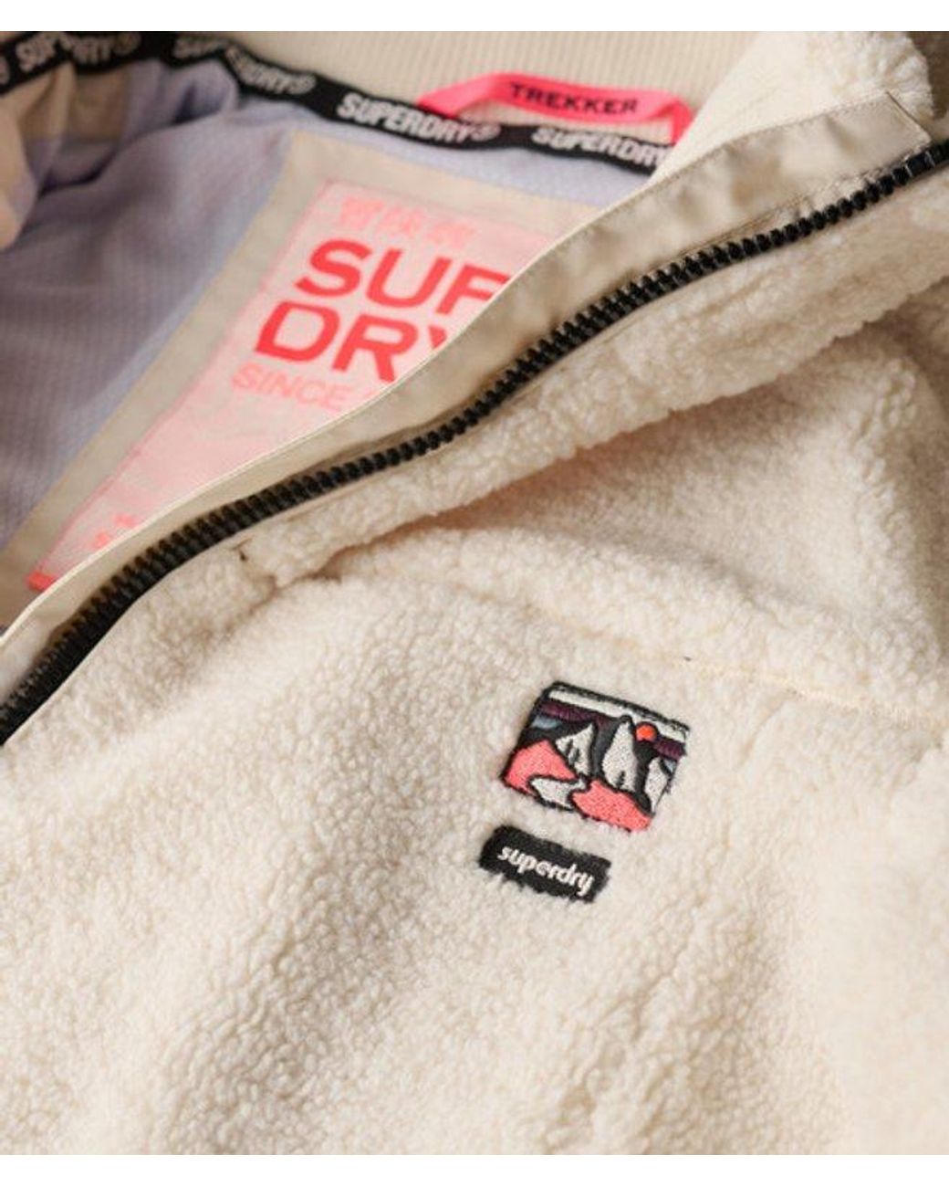 Superdry Natural & Co Classic Hooded Borg Trekker Jacket