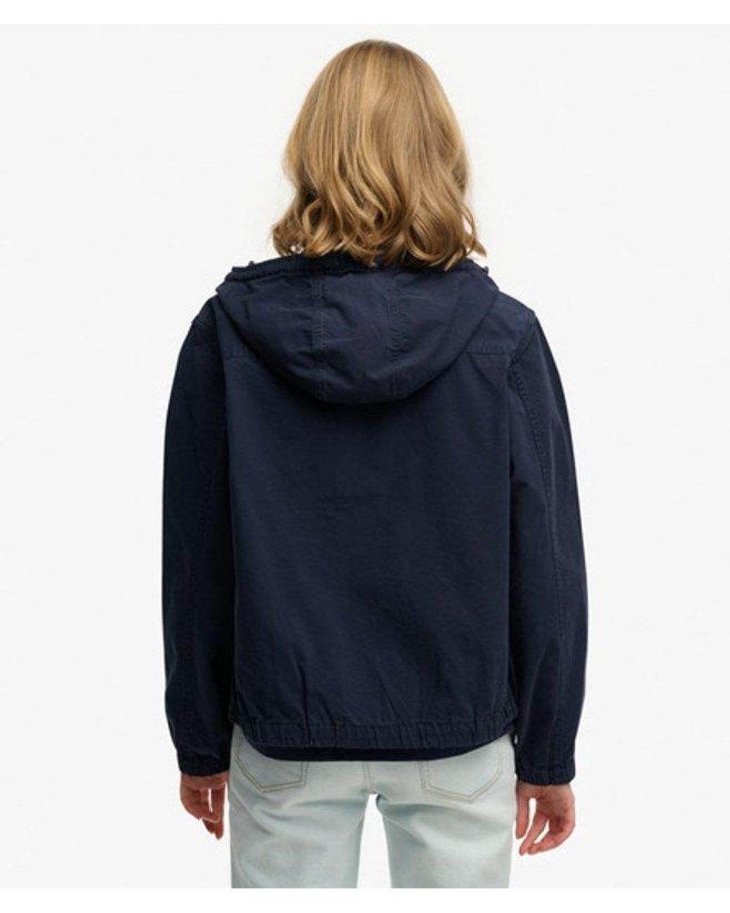 Superdry Blue & Co Hooded Washed Twill Jacket