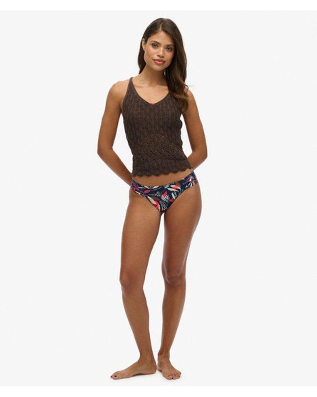 Superdry Blue Ruched Bikini Briefs