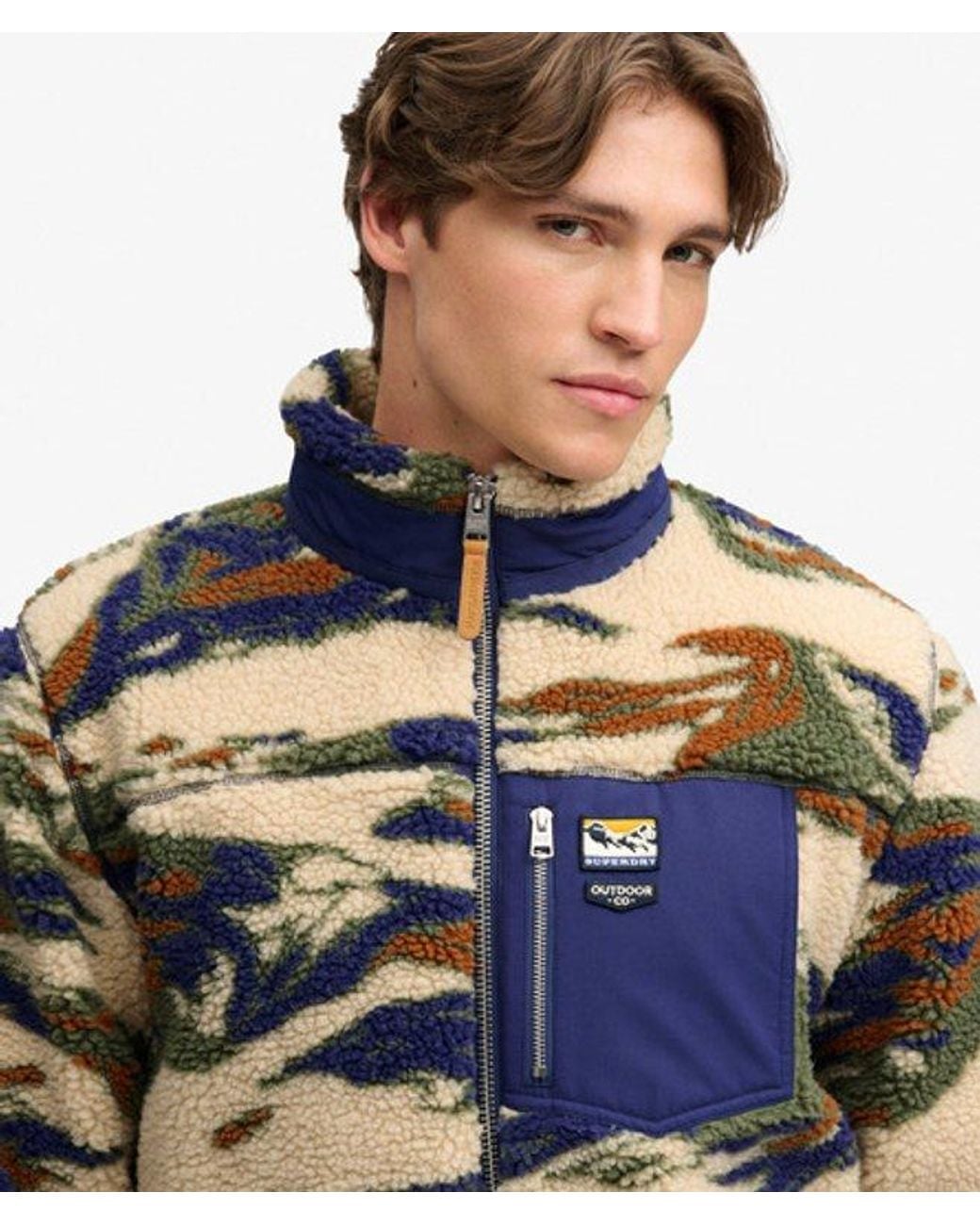Superdry Green & Co Terrain Fleece Zip Through for men