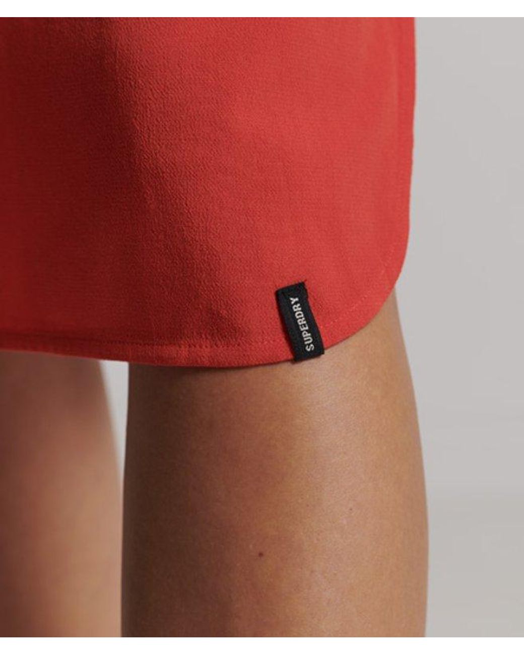 Superdry Red & Co Studios Long Sleeve Midi Shift Dress