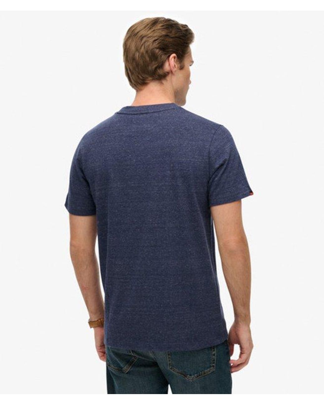 Superdry Blue Industrial Relaxed T-Shirt for men