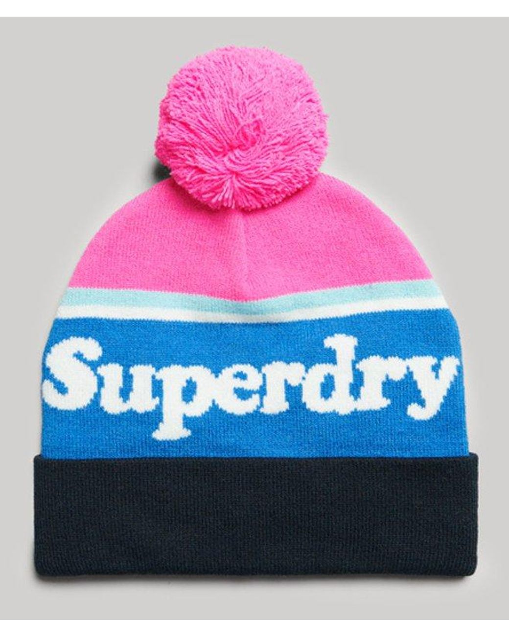 Superdry Essential Logo Beanie in het Pink