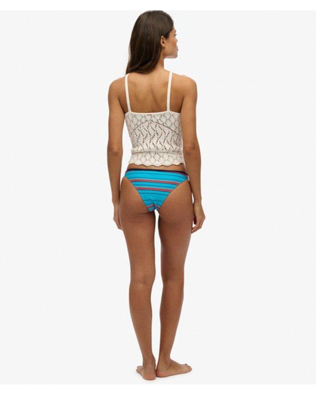 Superdry White & Co Striped Recycled Bikini Briefs