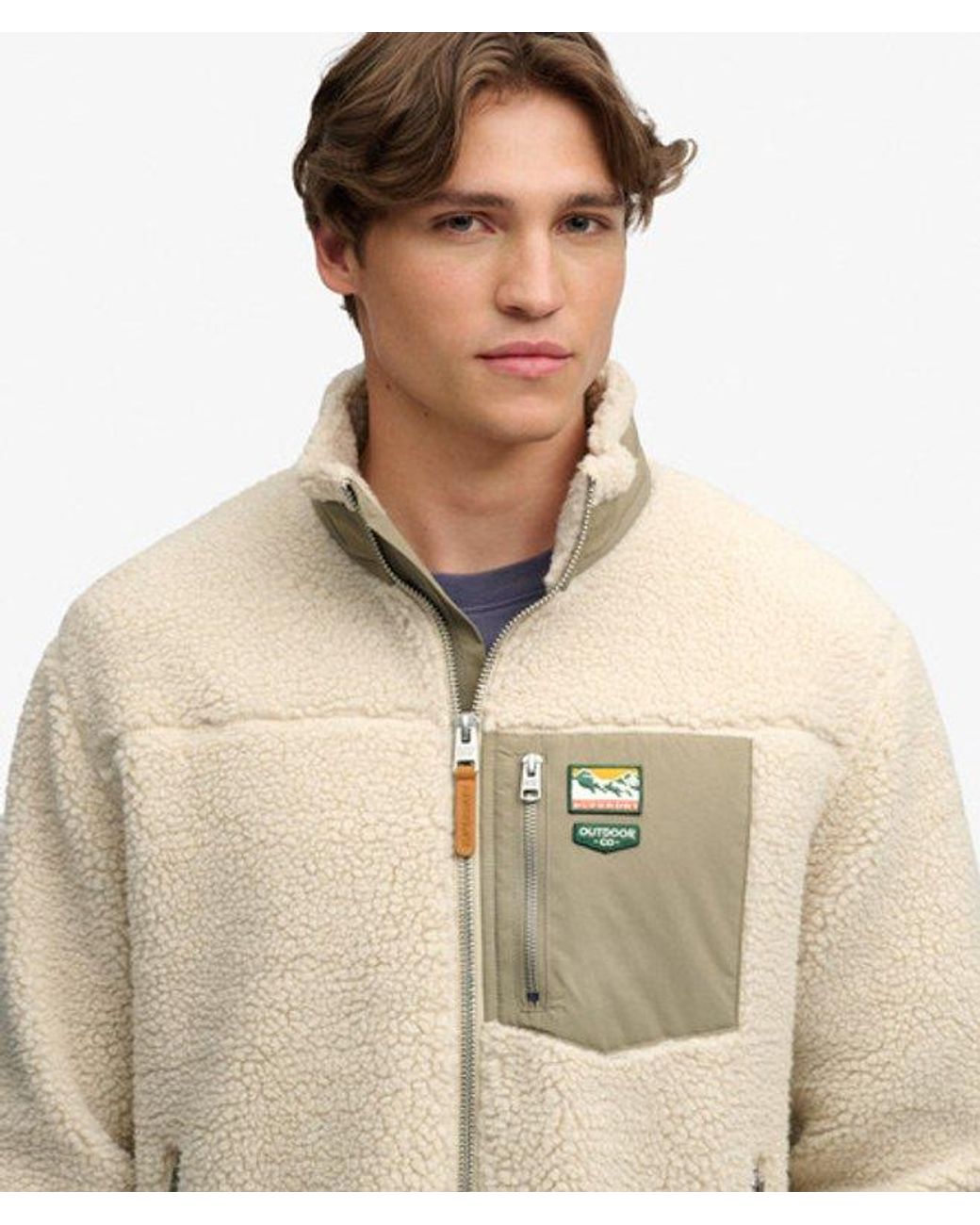 Superdry Natural & Co Mountain Full Zip Fleece for men
