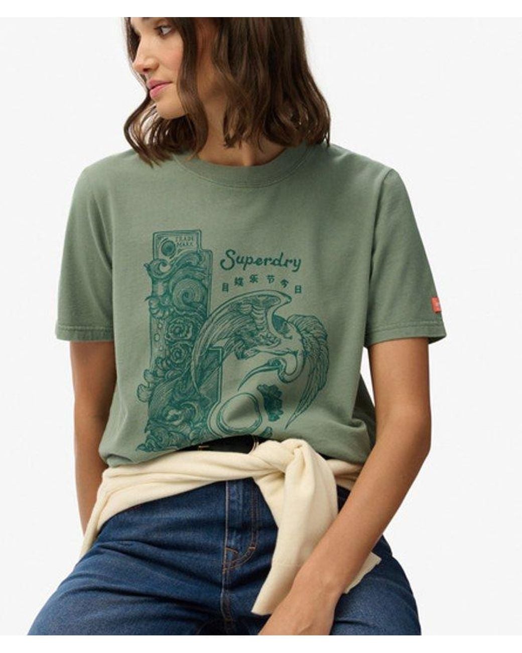 Superdry Green & Co Tokyo Narrative Relaxed T-shirt