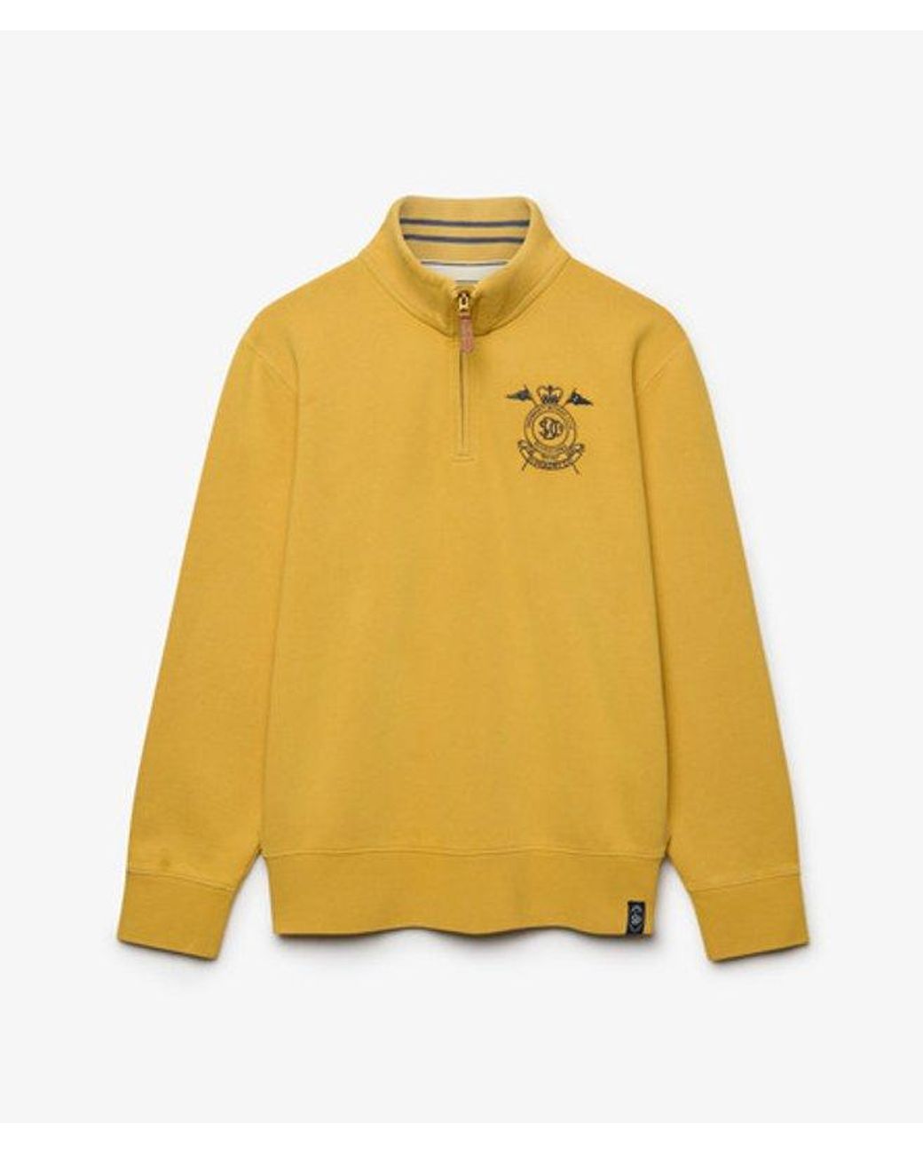 Superdry Yellow & Co Gothic Varsity Half Zip Sweatshirt for men