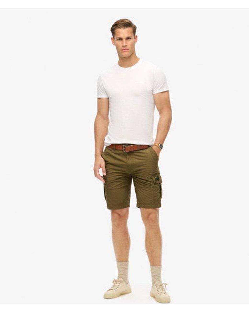 Superdry Green & Co Parachute Cargo Shorts for men