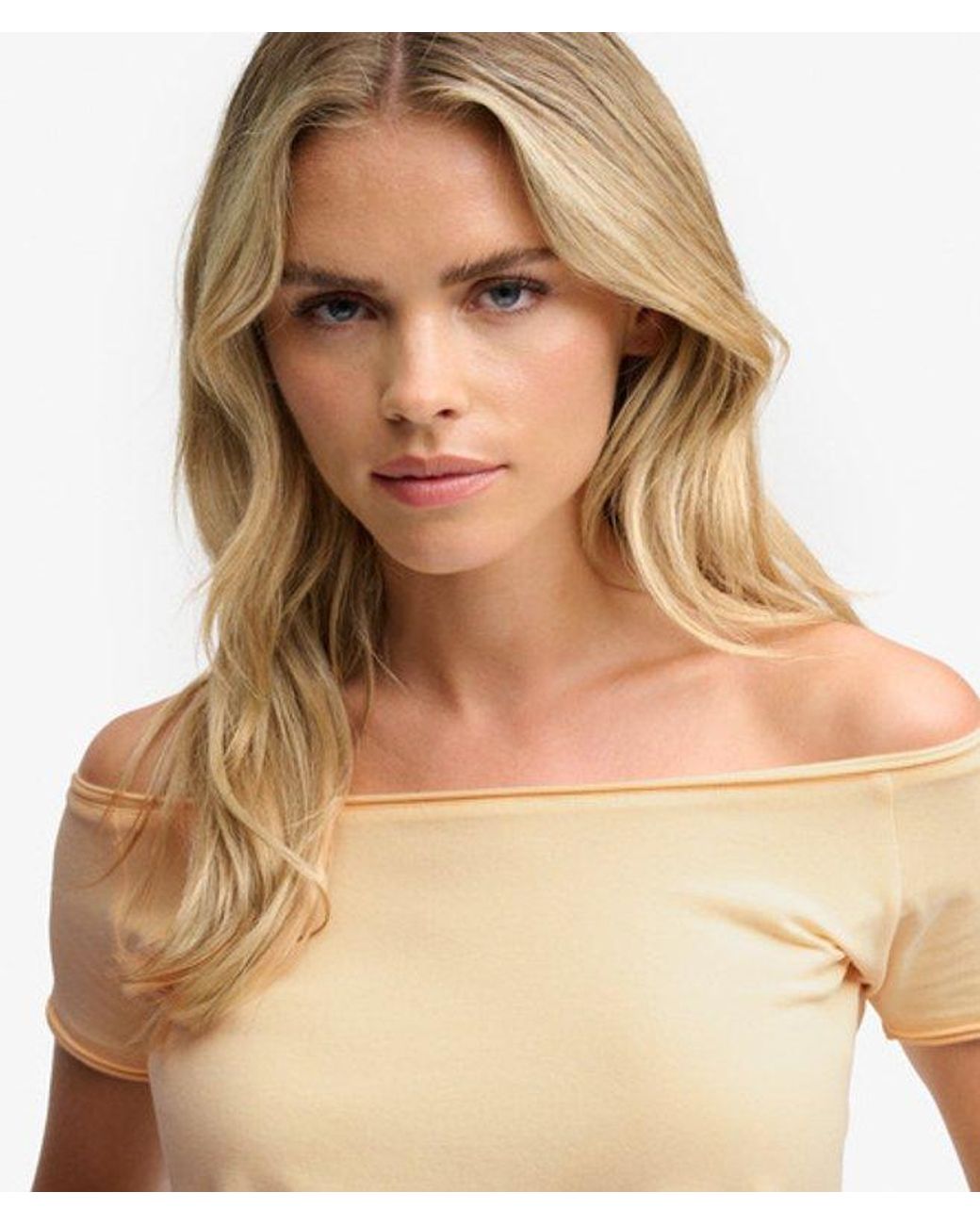 Superdry Natural & Co Bardot Short Sleeve Off Shoulder Top