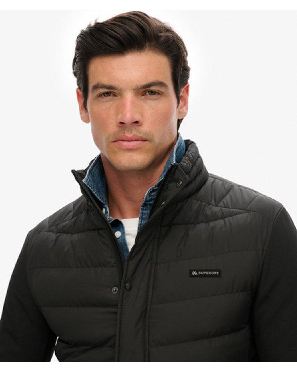 Superdry Black Storm Popper Softshell Jacket for men