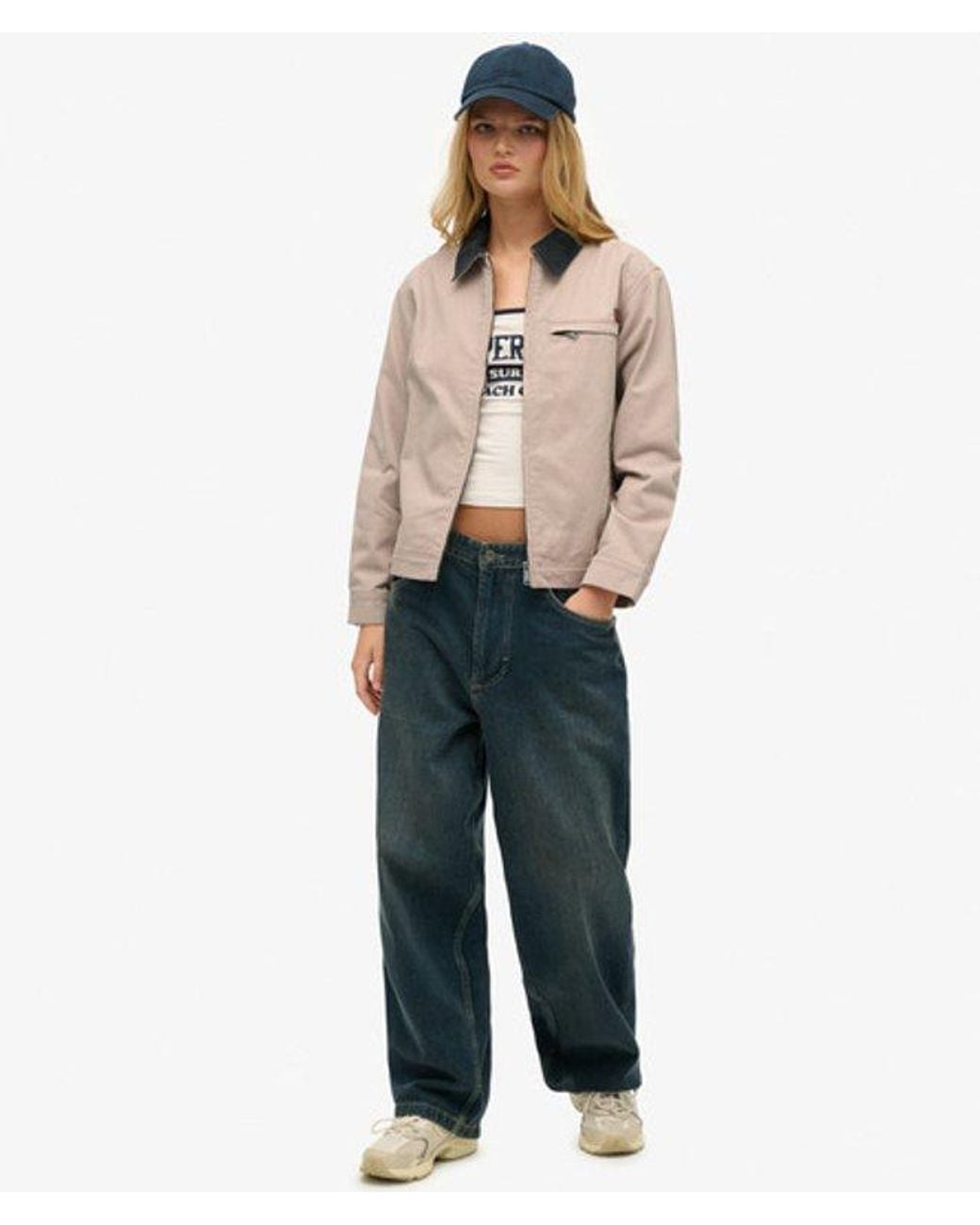 Superdry Natural Cord Collar Barn Jacket