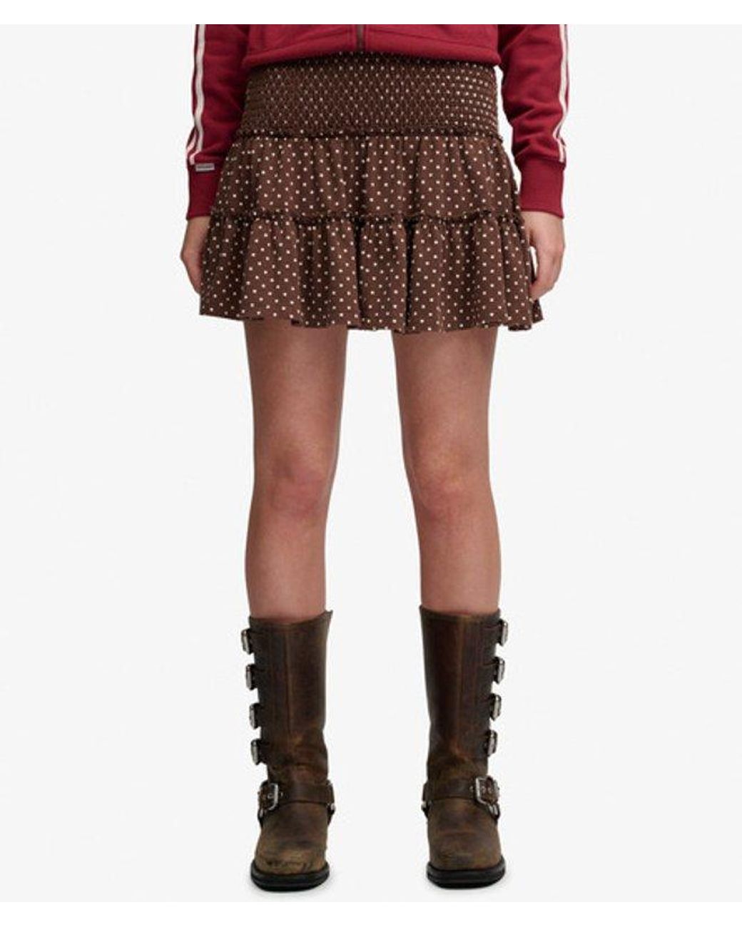 Superdry & Co Tiered Jersey Mini Skirt
