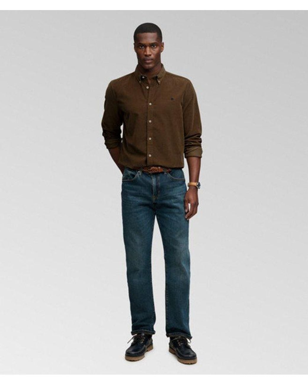 Superdry Brown & Co Classic Needle Cord Shirt for men