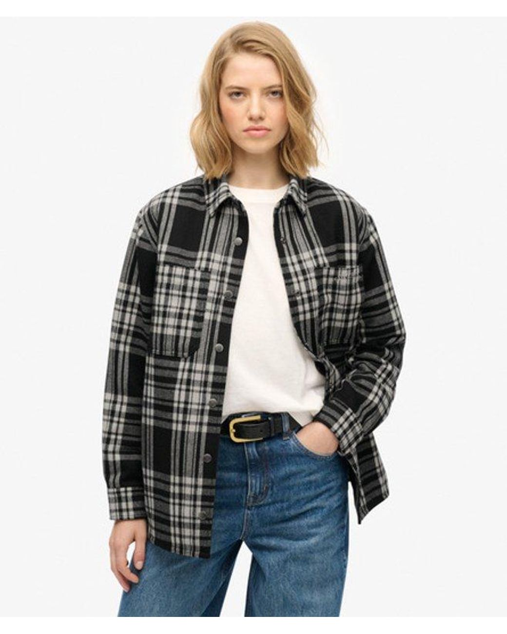 Superdry Gray & Co Check Lined Shirt