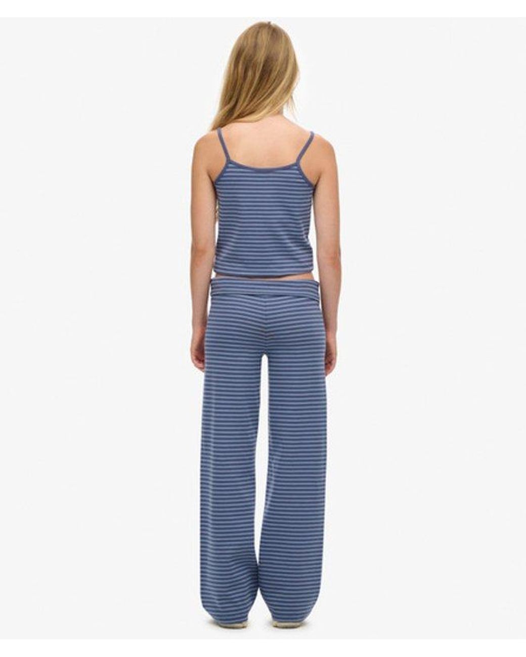 Superdry Blue Athletic Essentials Fold Over Joggers