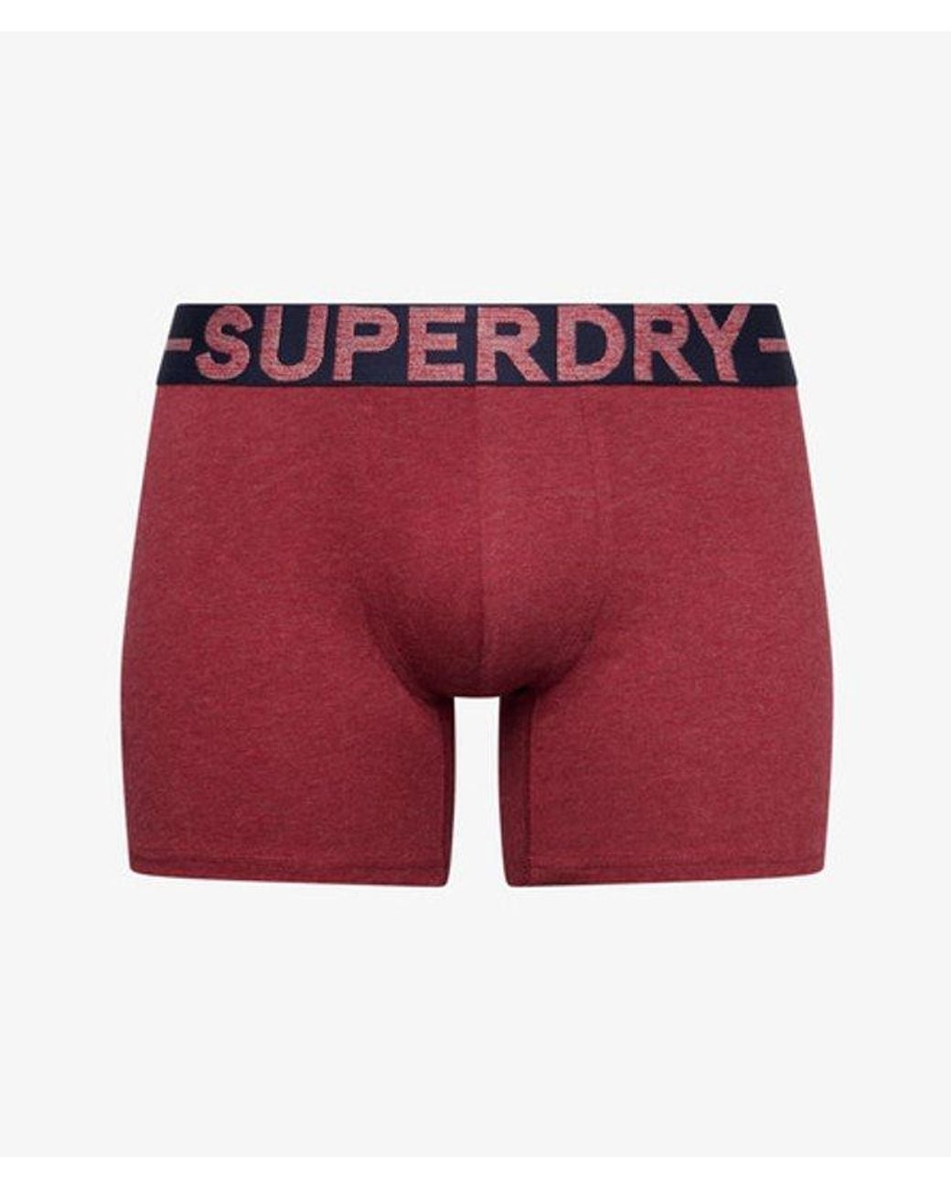 Superdry Boxershort Drieverpakking in het Red voor heren