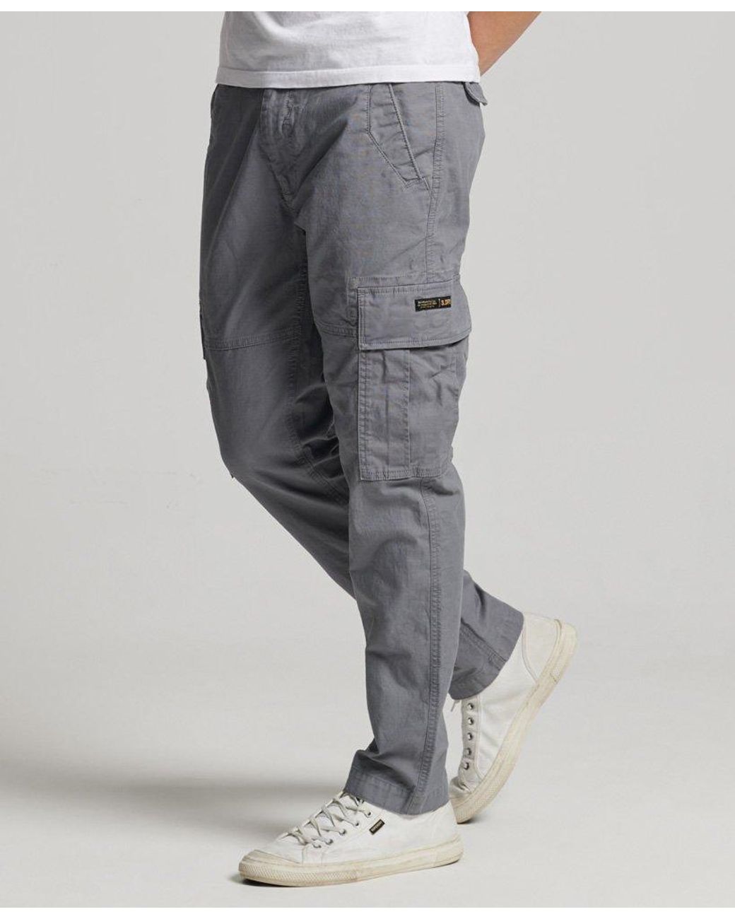 Superdry Organic Cotton Core Cargo Pants Grey / Naval Grey in Grey for ...