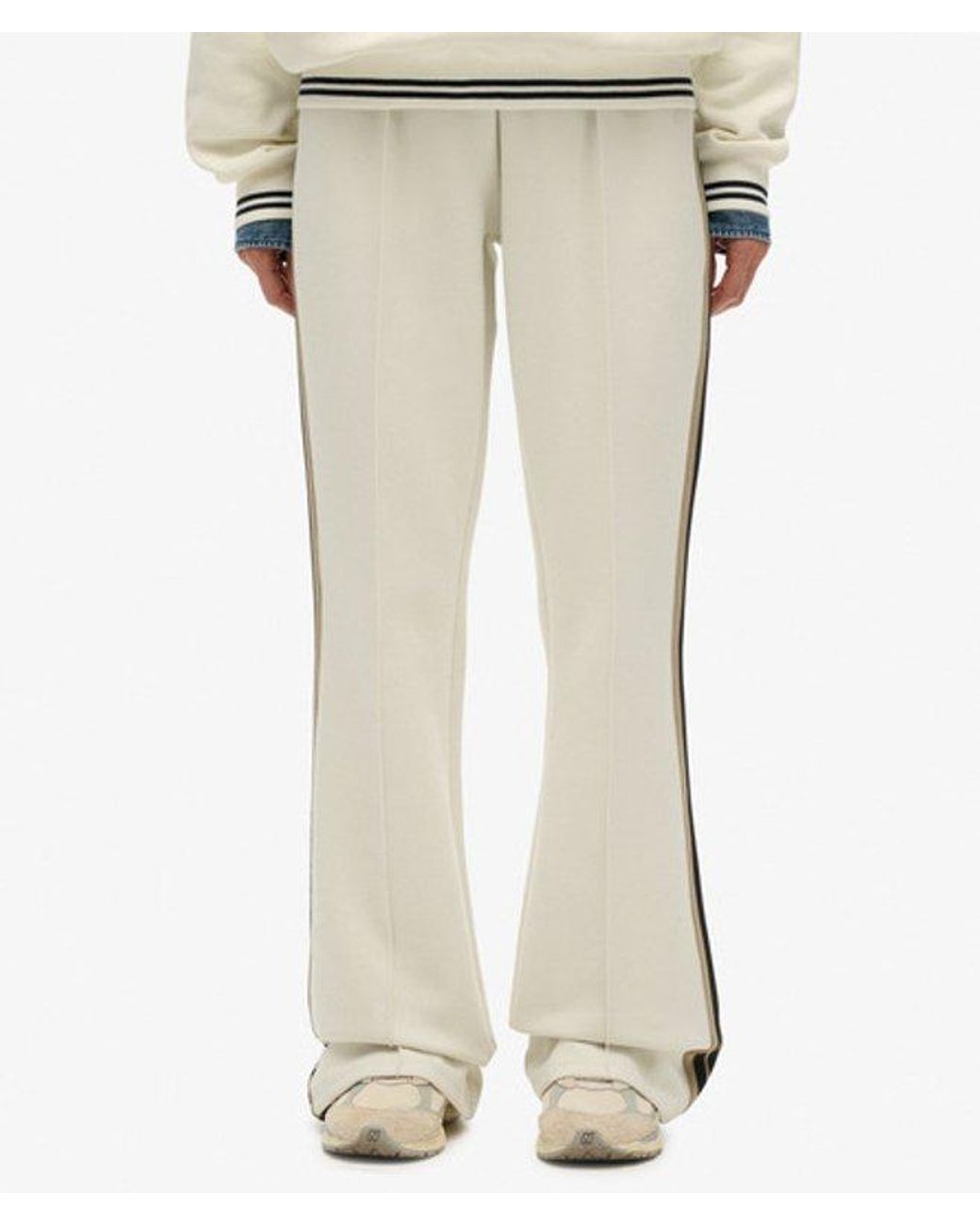 Superdry Studios Stripe Straight joggingbroek in het White