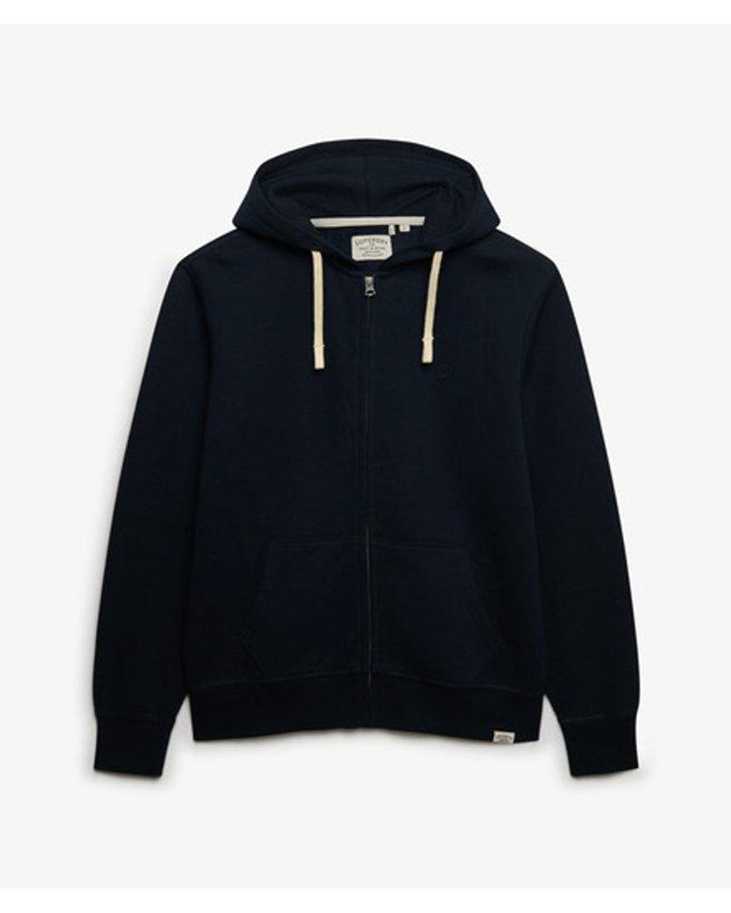 Superdry Blue & Co Monogram Embroidered Zip Hoodie for men