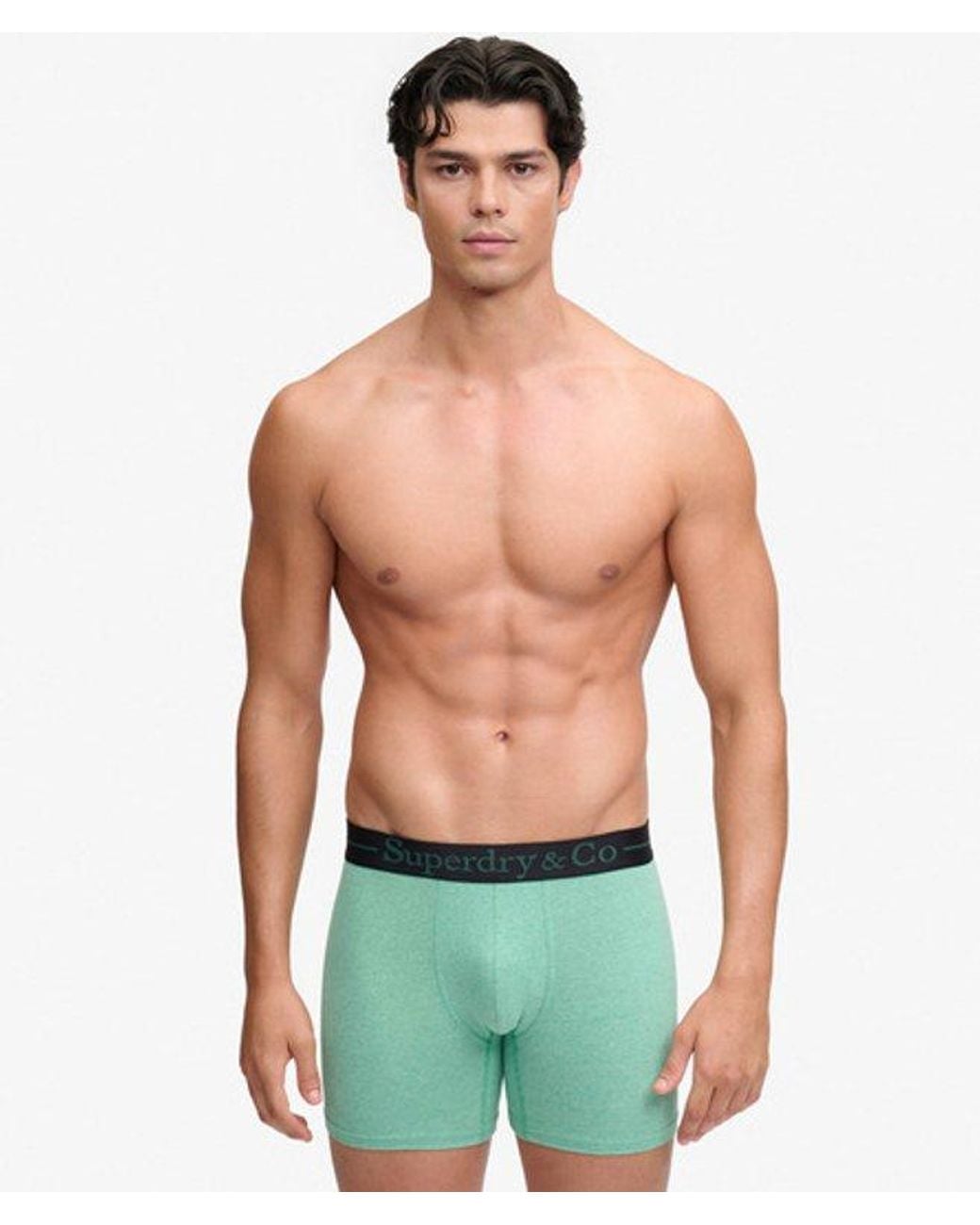 Superdry Green Co Boxer Triple Pack for men