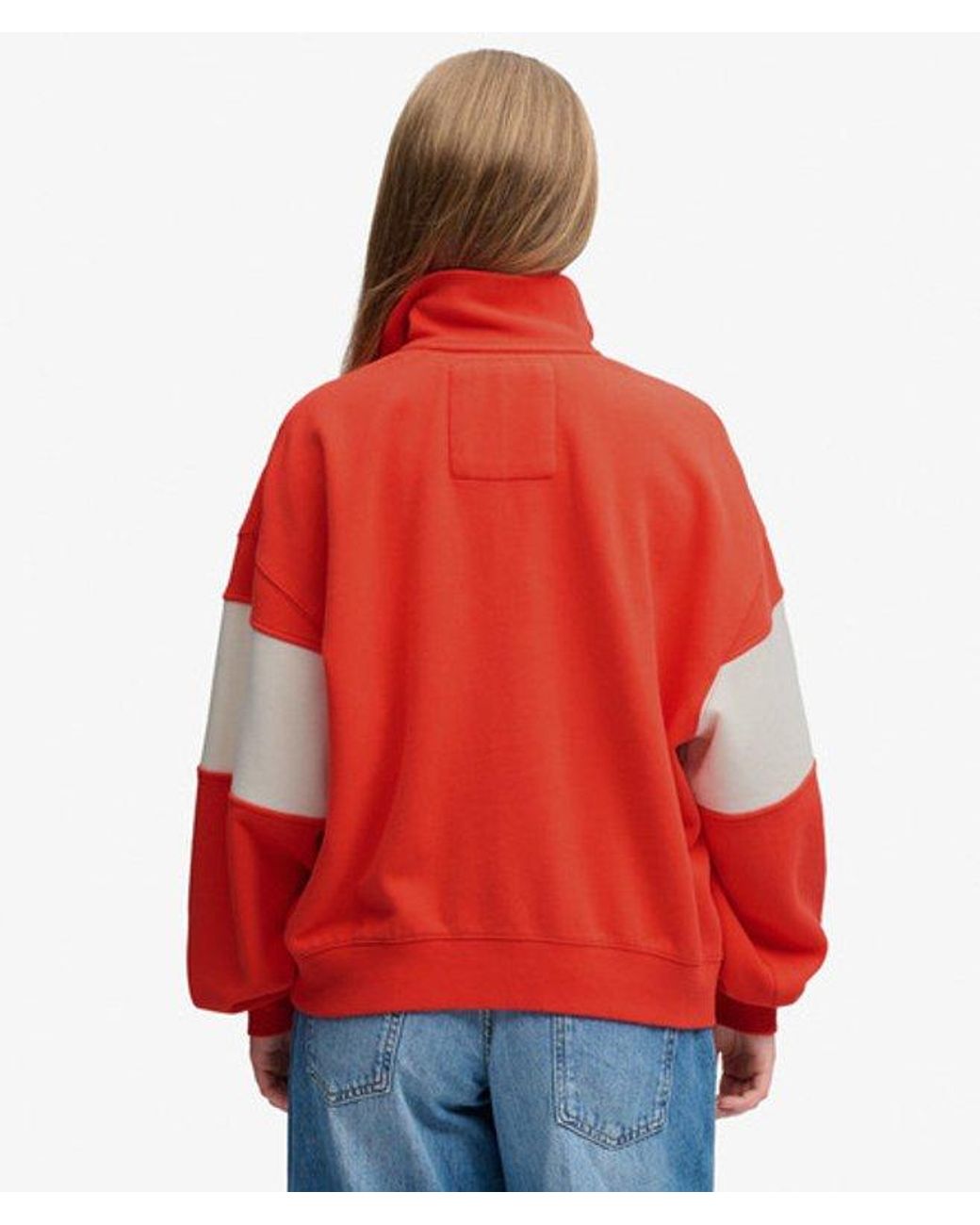 Superdry Red & Co Preppy Ski Half Zip
