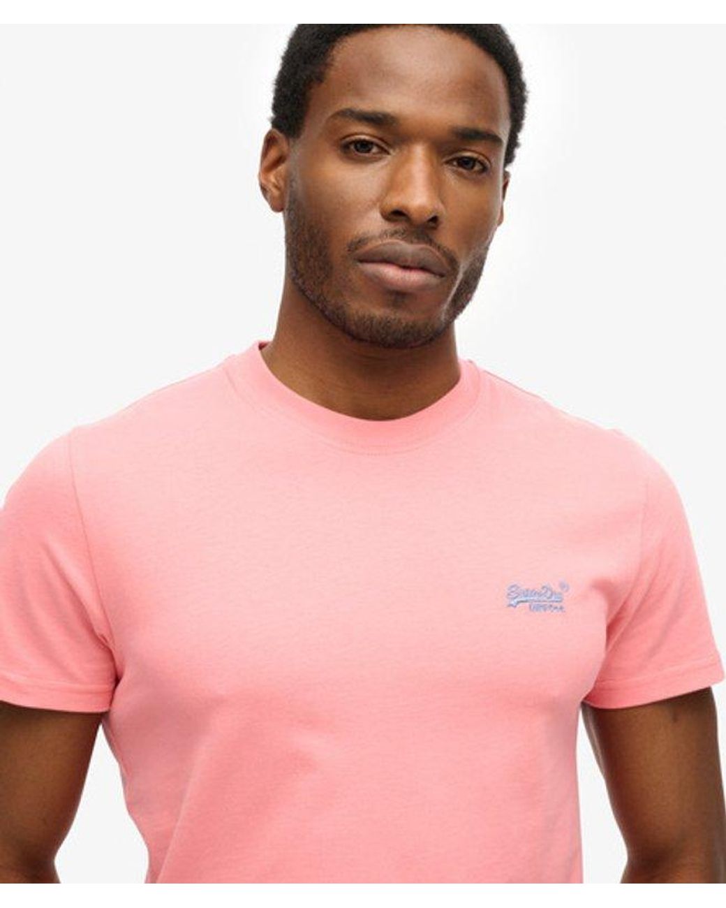 Superdry Red & Co Organic Cotton Essential Logo T-shirt for men