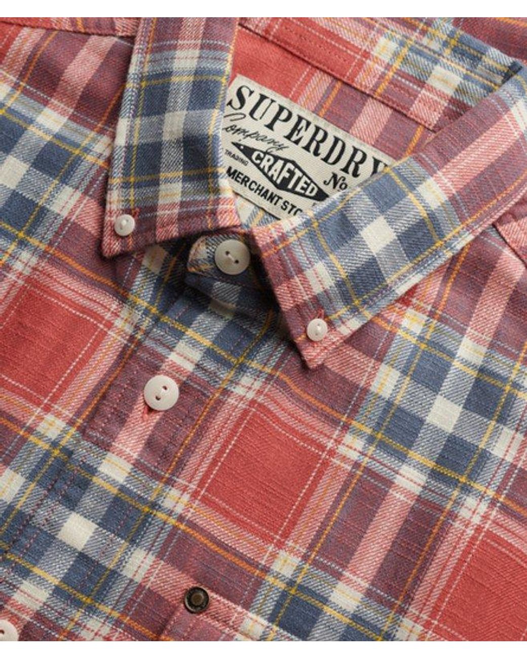 Superdry Red The Merchant Store - Lite Check Shirt for men