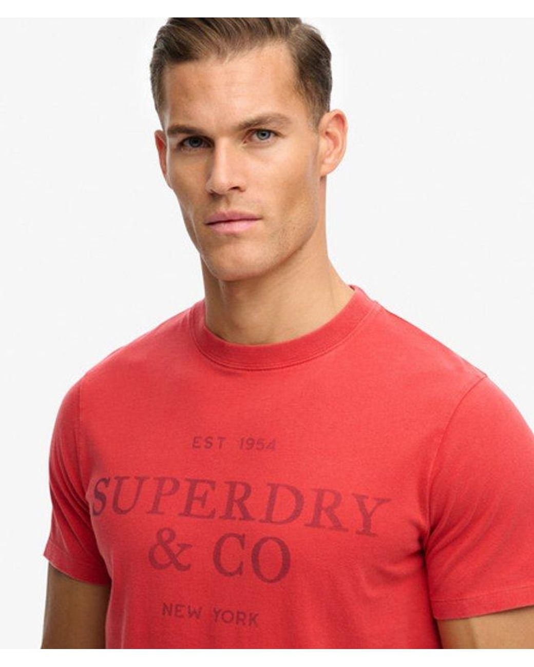 Superdry Red & Co 1954 Company Relaxed T-shirt for men