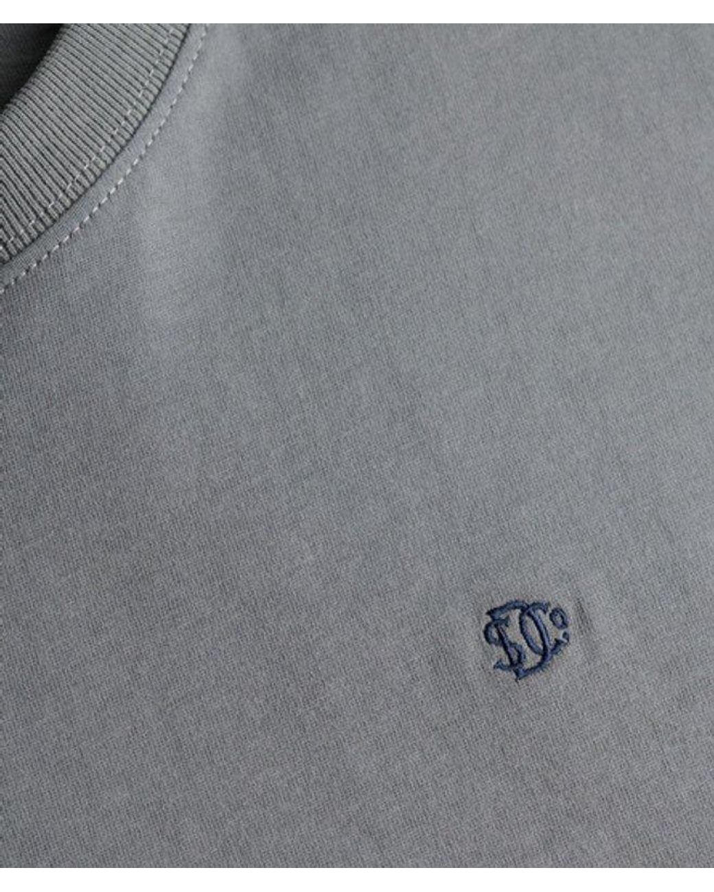 Superdry Gray Sd & Co Logo Embroidered T-Shirt for men