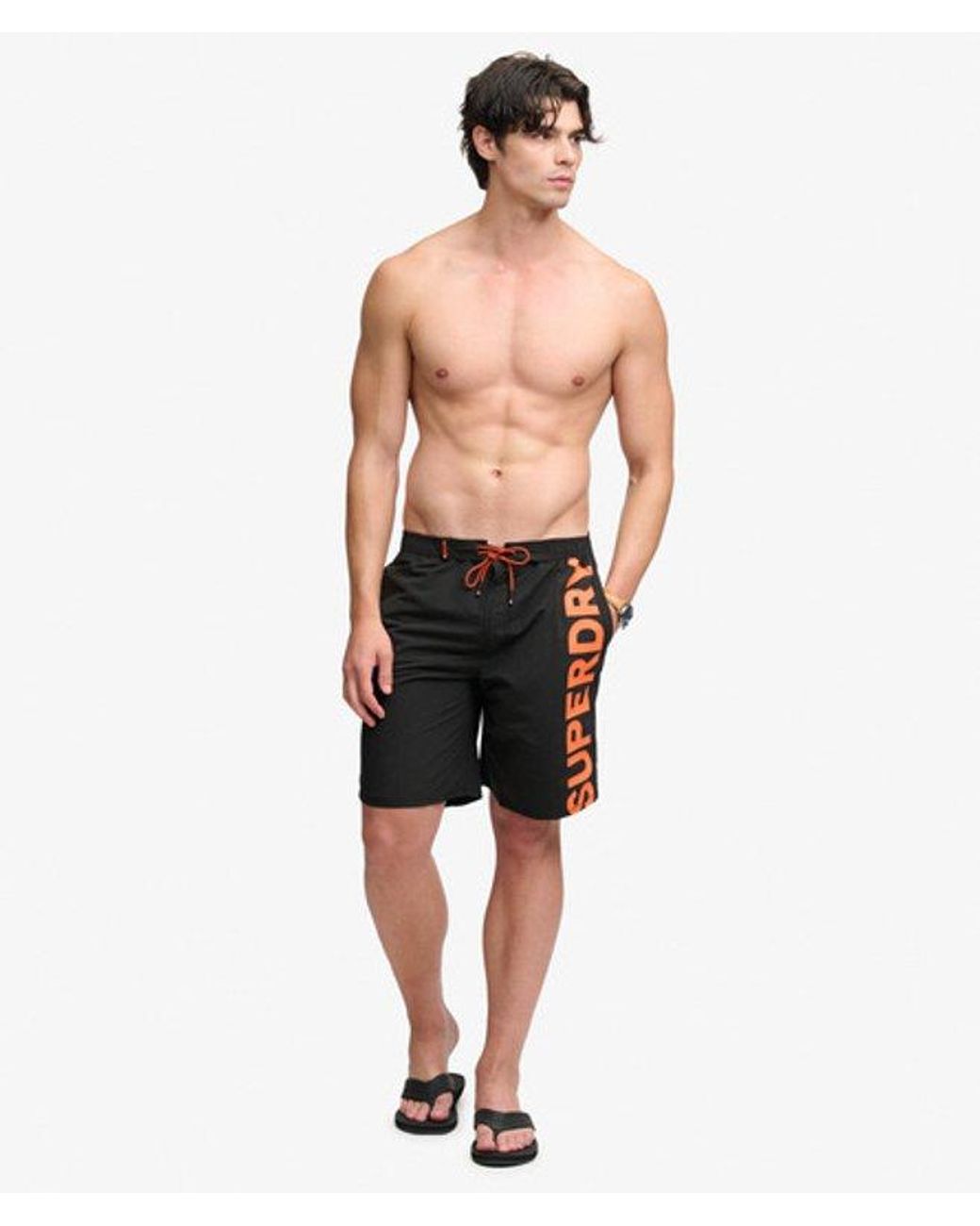 Superdry Black & Co Classic 19- Inch Logo Board Shorts for men