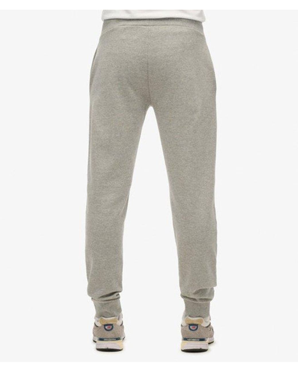 Superdry White Plain Joggers for men