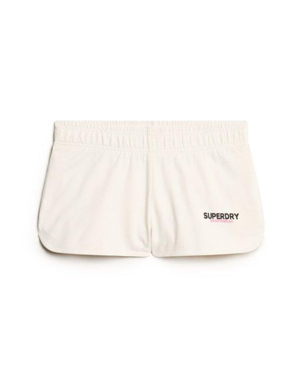 Superdry White Embroidered Sportswear Logo Racer Shorts