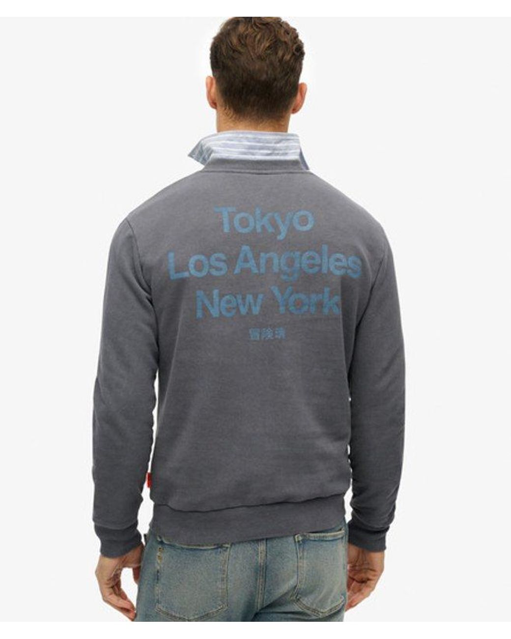 Superdry Gray & Co Core Logo City Crew Sweatshirt for men