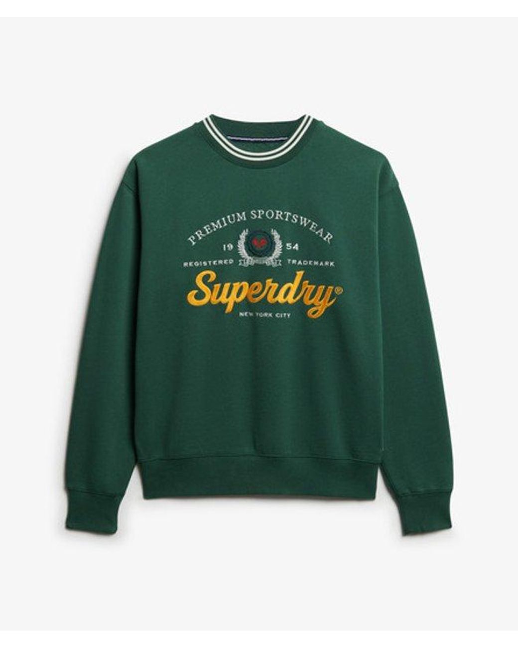 Superdry Green & Co Country Club Loose Crew Sweatshirt