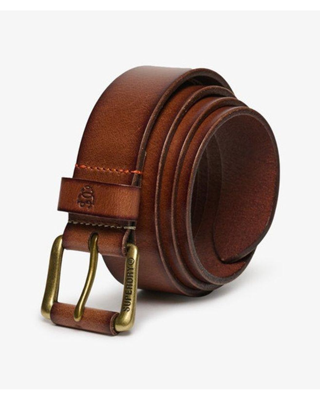 Superdry Brown & Co Classic Leather Belt for men