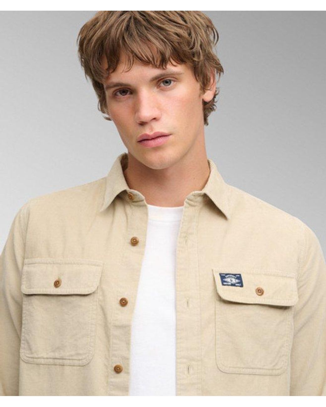 Superdry Natural & Co Trailsman Relaxed Fit Corduroy Shirt for men
