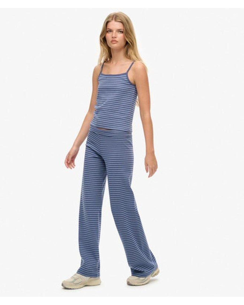 Superdry Blue Athletic Essentials Fold Over Joggers