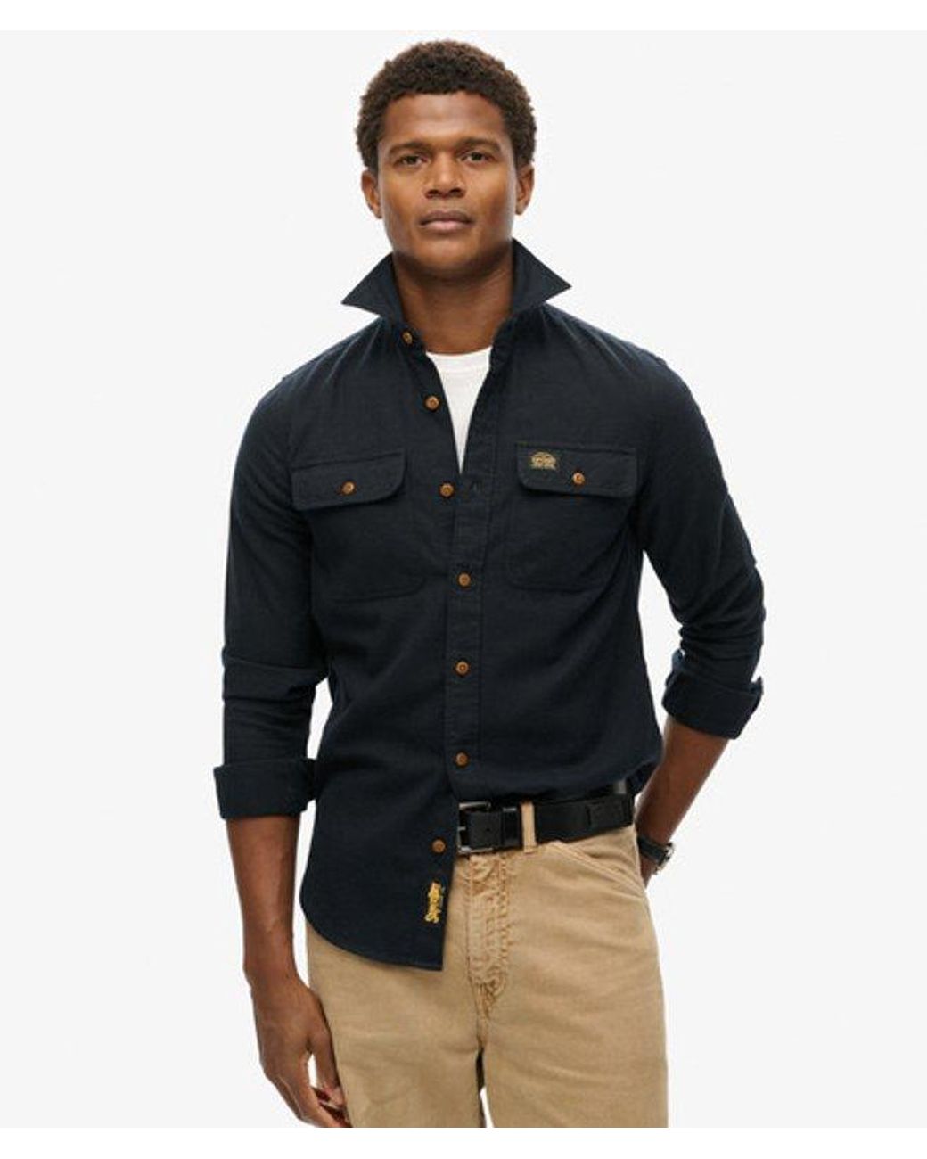 Superdry Blue Trailsman Relaxed Fit Overshirt for men