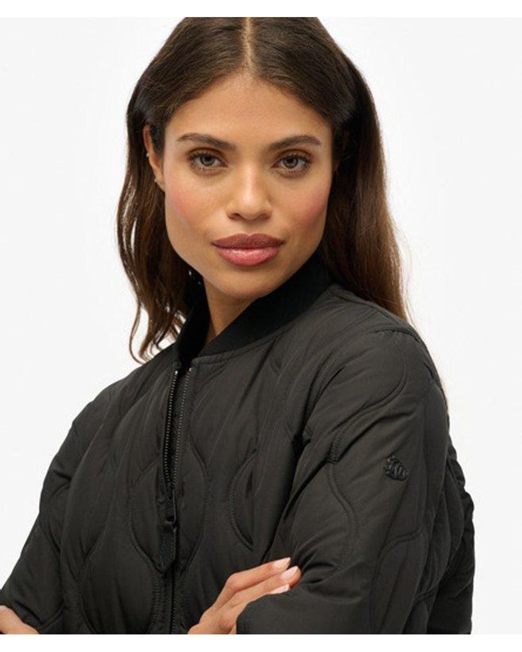 Superdry Black & Co Short Quilted Liner Jacket