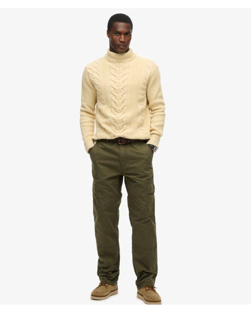 Superdry Natural & Co Classic Organic Cotton baggy Cargo Pants for men