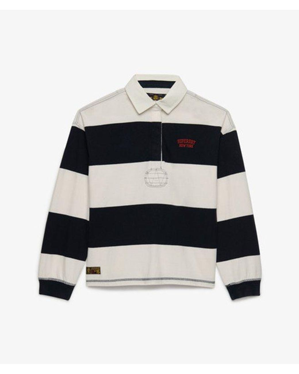 Superdry Blue Heritage Stripe Rugby Top